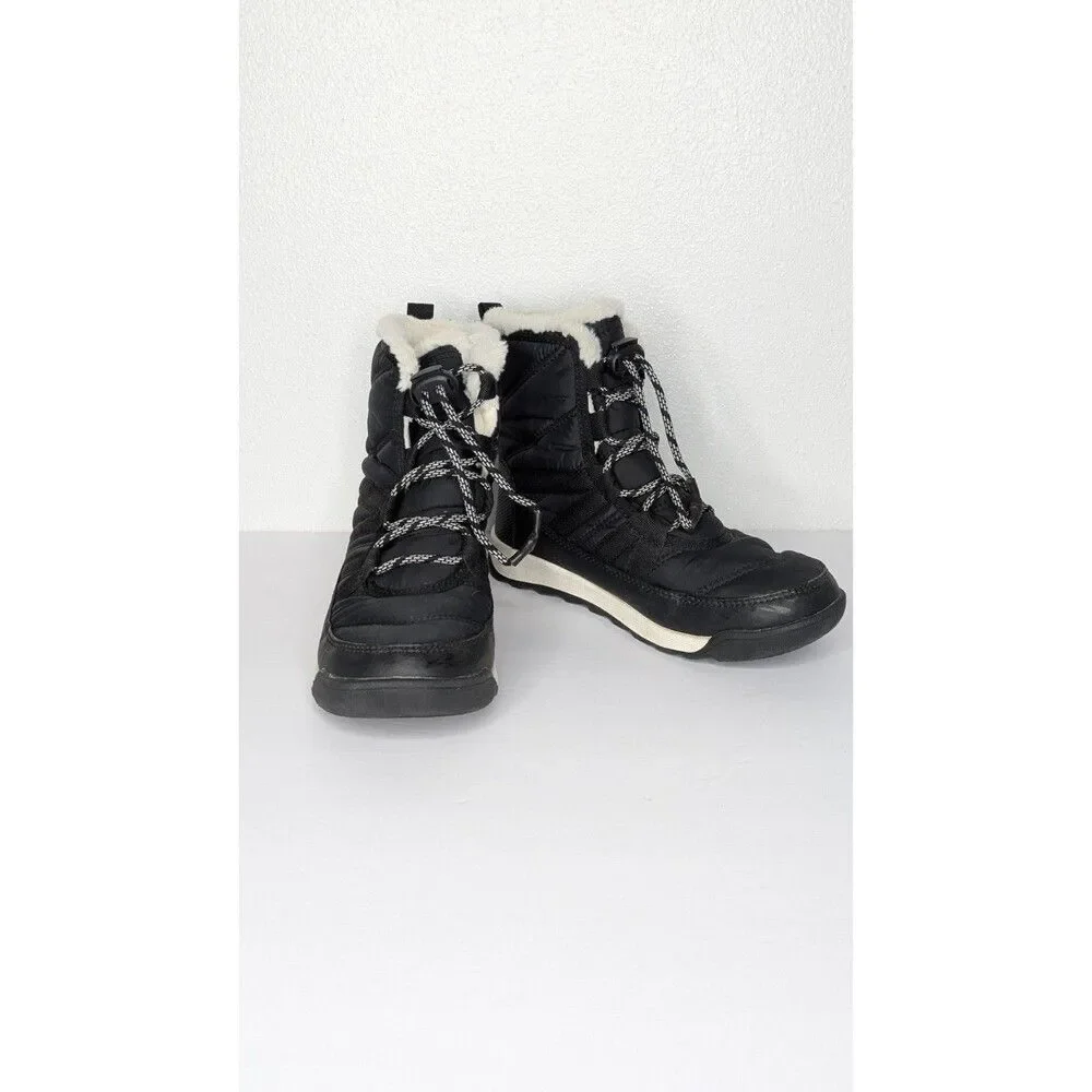 Sorel Youth Whitney II Short Lace Waterproof Boots Kids Size 3 Black